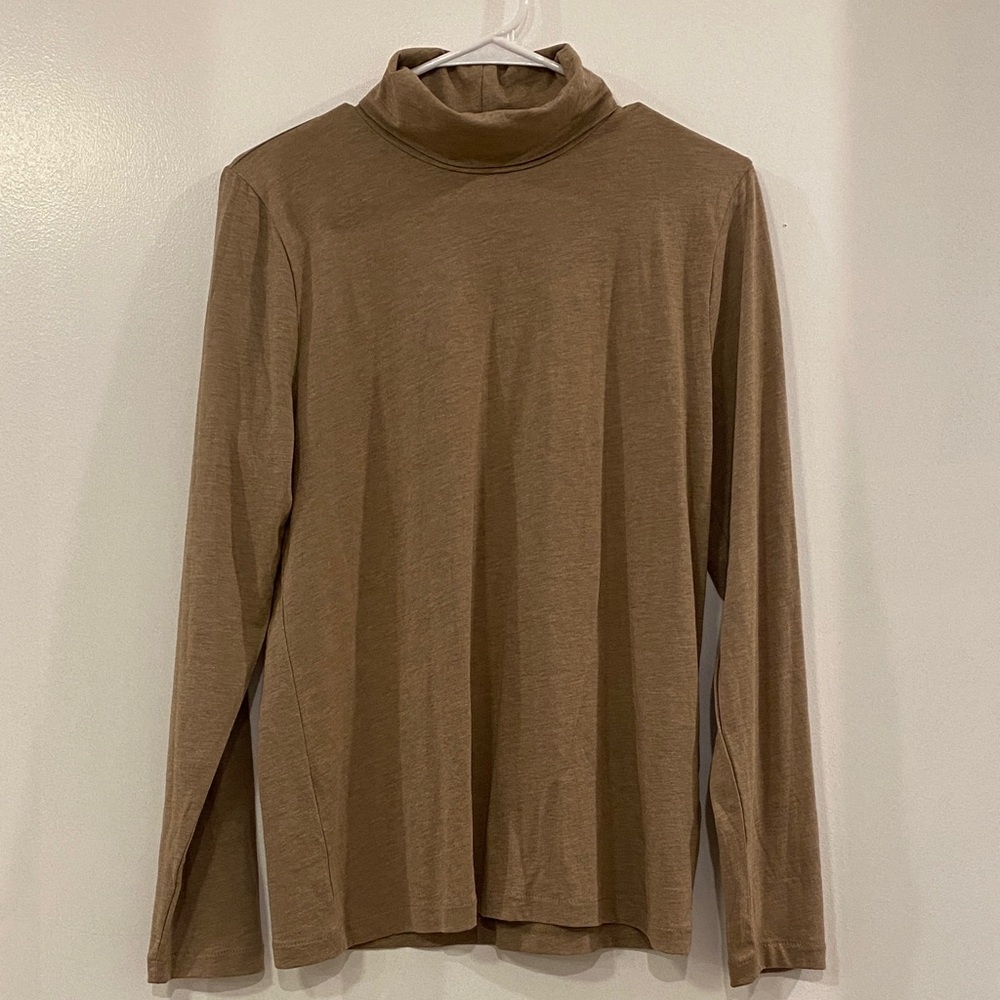 J. Crew Factory Tan Turtleneck Top